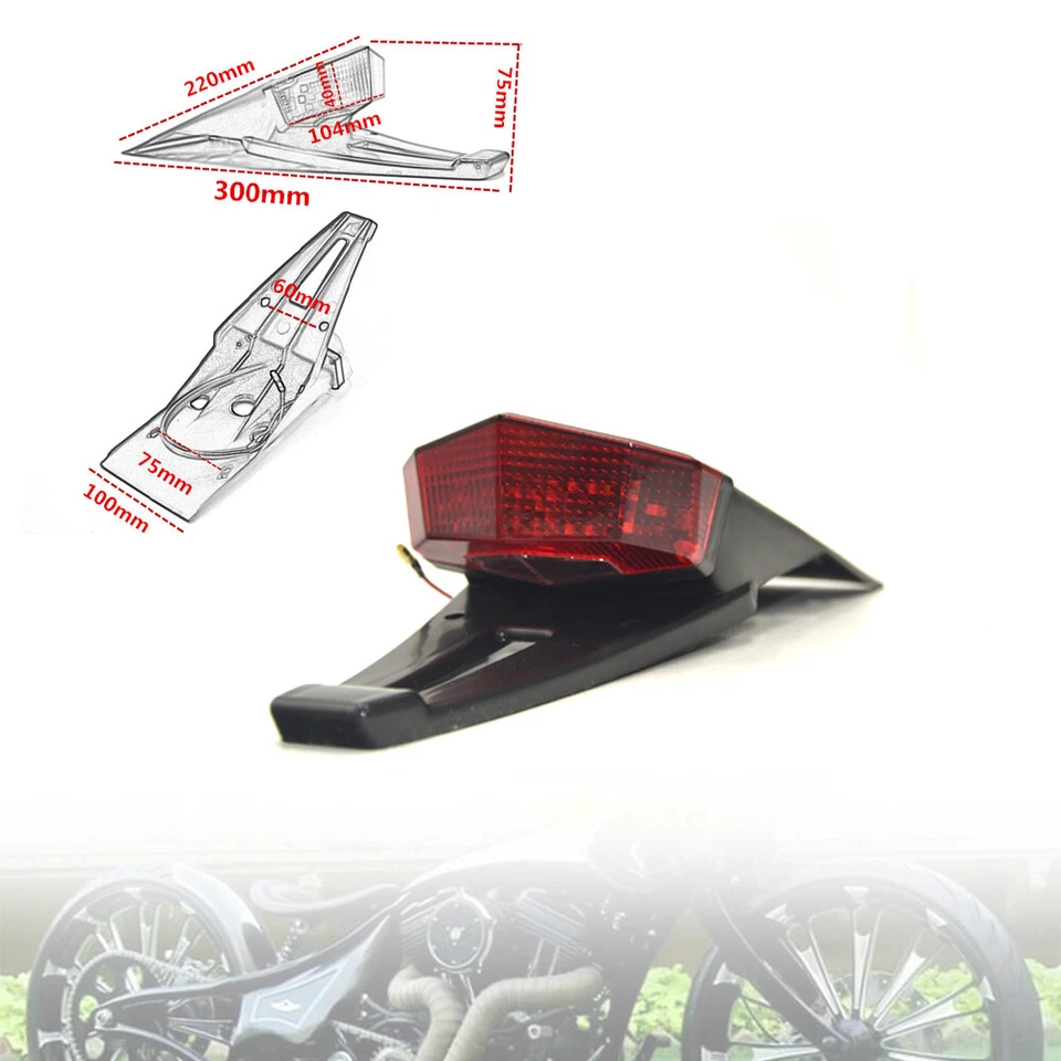 Luz trasera LED para guardabarros trasero señal de giro todo terreno suciedad enduro bicicleta universal Foto 1 de 4