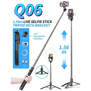 Aluminum Alloy bluetooth Tripod Selfie Stick Pole Rod Tabletop Phone Stand - Picture 1 of 10