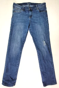 Kut From The Kloth Womens Jeans Size 8 Med Wash Stretch Straight Leg Logo - Picture 1 of 16