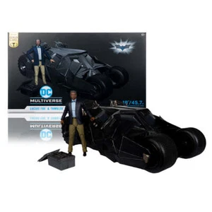 DC Multiverse Lucius Fox & Tumbler (The Dark Knight Rises) Gold Label Vehicle - Picture 1 of 18