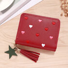 PU Leather Solid Card Slots Women Purse Cute With Star Pendant Zipper
