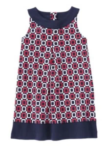 NWT Gymboree CIAO PUPPY BTS Back To School Geo Ponte Navy Red Dress Girl 4 5 - Picture 1 of 1