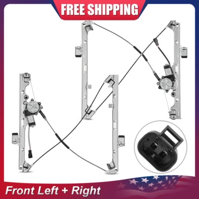 Pair Front Left Right Power Window Regulator for Chevy Silverado Sierra Cadillac - Изображение 1 из 4