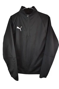 PUMA Black High Neck Jumper size S Mens 1/4 Zip Pullover Casual Outdoors - Picture 1 of 8