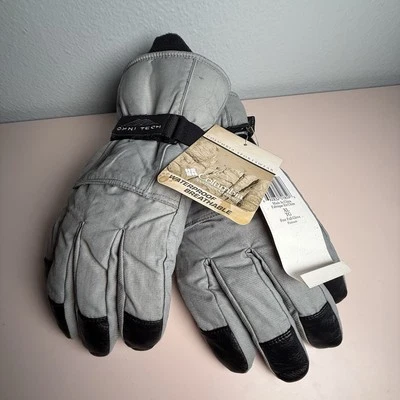 Luvas de neve vintage Columbia masculinas outono inverno outono livre, cinza, GG à prova d'água novas com etiquetas - Imagem 1 de 4
