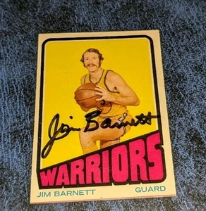 Tarjeta firmada por Jim Barnett Golden State Warriors NBA 1972-73 Topps con nuestro certificado de autenticidad - Imagen 1 de 2