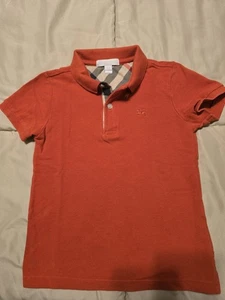 Burberry Boys Orange Polo Shirt Size 5Y - Picture 1 of 5
