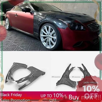 Guardabarros delanteros ventilados de fibra de carbono para Infiniti G37 cupé Foto 1 de 4