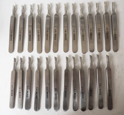 25 Brand NEW Stainless Steel LA CROSS TWEEZERS - 4" Long - Free Shippinhg - Image 1 of 4