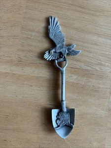 Souvenir Spoon Pewter Alaska Eagle Shovel - Picture 1 of 2