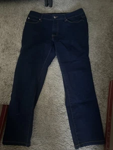 Tahari Olivia Denim Blue Damenjeans Mid Rise Slim Straight 12/31 - Bild 1 von 3