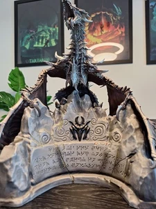 The Elder Scrolls V: Skyrim Collectors Edition Rare Dragon Statue Alduin & Base - Picture 1 of 6