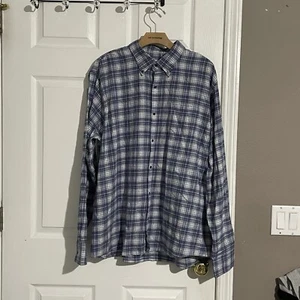 Peter Millar Button Down Hemd Herren XL blau kariert Freizeit Golf Langarm Preppy - Bild 1 von 9