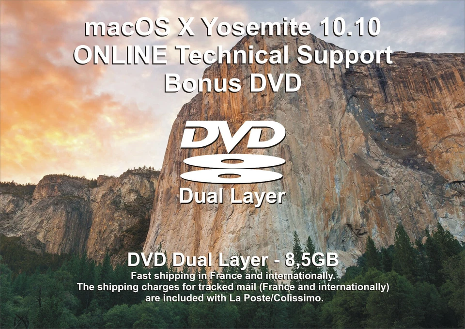macOS X Yosemite 10.10 - ONLINE Technical Support - Bonus DVD DL #CKDB - Photo 1/1