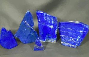 Lapis Lazuli 2.95 Kg good Quality Free Form 5Pcs tumble Crystal from Afghanistan - Picture 1 of 24