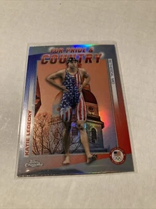 2024 US Olympic Topps Chrom für Stolz & Land #PC-1 Katie Ledecky Schwimmen - Bild 1 von 1