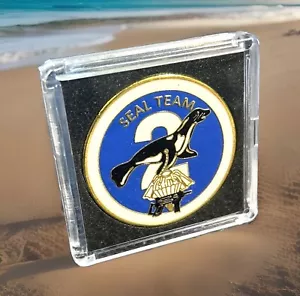 CHALLENGE COIN-Seal Team DOS (2) GRUPO DE DESARROLLO DE GUERRA ESPECIAL NAVAL DE EE. UU. - Imagen 1 de 10