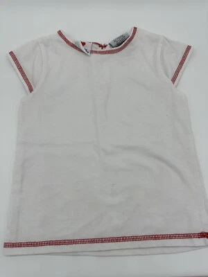Camisa blanca Young Hearts para niñas talla 4T mezcla de algodón Foto 1 de 4