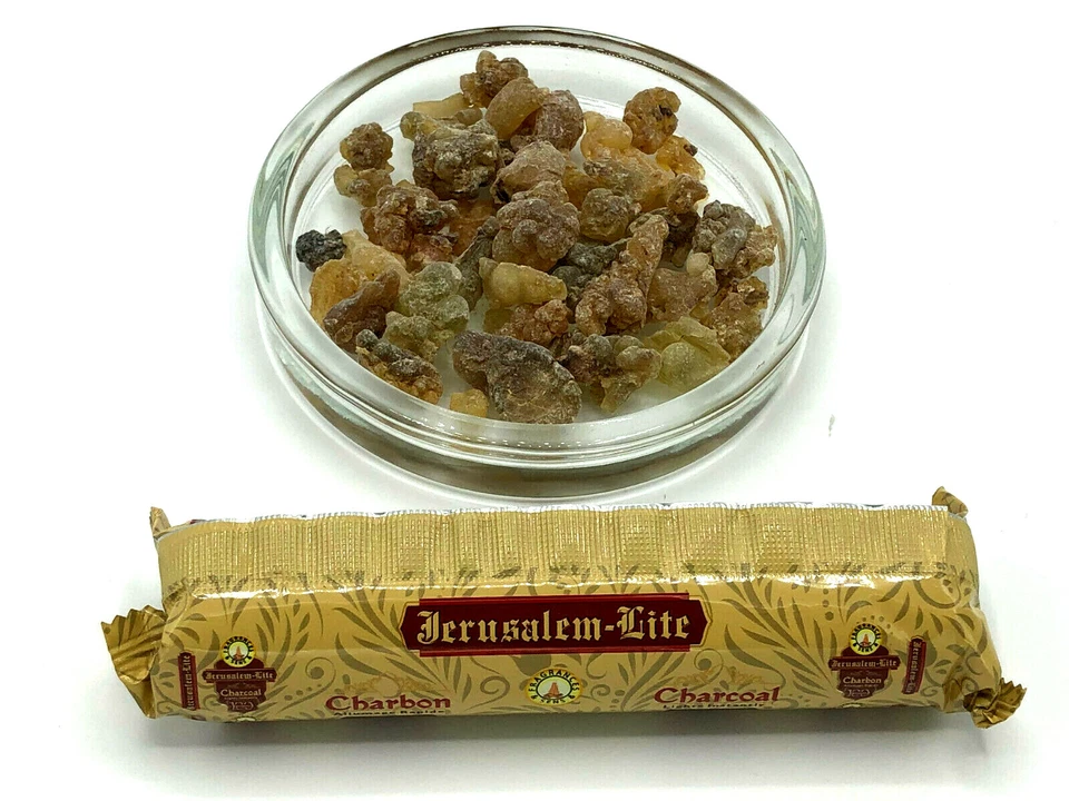 INCENSO NATURALE IN GRANI OLIBANO CONF. DA 20 GR. DI PURA RESINA + 10 CARBONCINI - Immagine 1 di 1