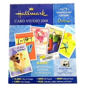 Hallmark Card Studio 2008 Deluxe - Greeting Card Computer Software on Windows CD - Picture 1 of 8