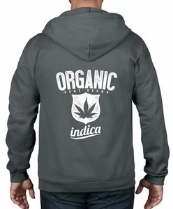 Bio Indica Marihuana Cannabis Full Zip Hoodie - Weed Hydrokultur Kiffer - Bild 1 von 6