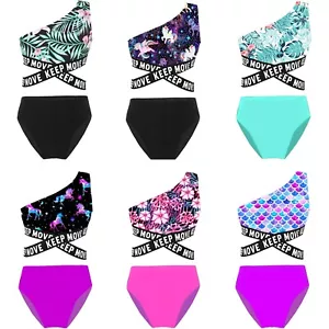 Traje de baño asimétrico de un solo hombro para niños playa piscina traje de baño - Imagen 1 de 76
