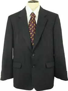 CHAQUETA DE TRAJE A RAYAS GRIS 40R VINTAGE BRITISH DAKS PARA HOMBRE - Imagen 1 de 11