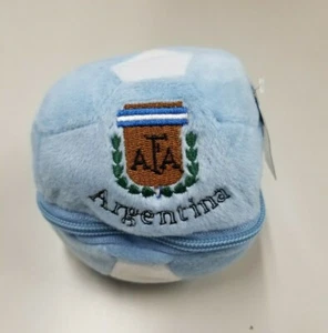 Argentina Plushland Plush Toy Soccer Ball With Small Bear Team Colors - Picture 1 of 2