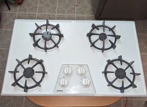 Kenmore 36inch White counter unit Four Burner Used - Picture 1 of 8
