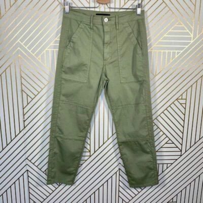 NUEVO CON ETIQUETAS 3x1 Pantalón Simone Pantalones Cortos Aberturas Laterales Utilidad Chino tiro medio Verde 26 Foto 1 de 4