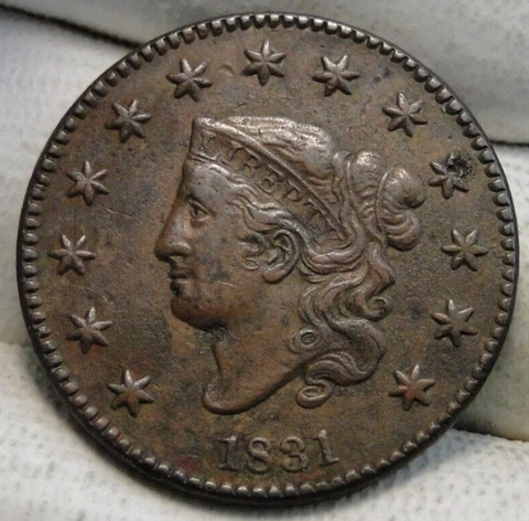 1831 Penny Coronet Large Cent N9 R3 Cover