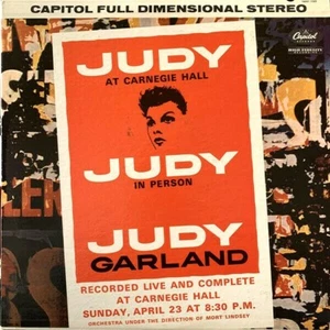JUDY GARLAND "JUDY AT CARNEGIE HALL" (2 LPS) PREMIUM QUALITY USED LP (VG+/EX) - Picture 1 of 1
