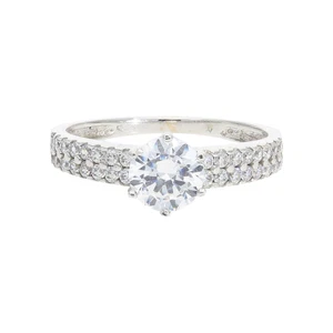 Second Hand Weißgoldring 585 (günstiger Verlobungsring) mit Zirkonia 25324550 ge - Bild 1 von 6