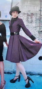 Geoffrey Beene Rare Posh Pink & Black Cuff Dress, Bow & Belt 1960s Museum Worthy - Picture 1 of 14