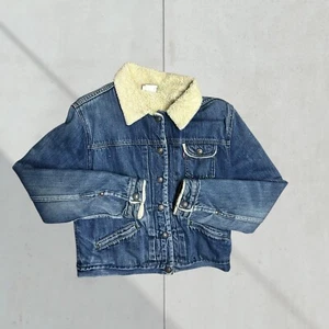 Vintage Y2K Levi'S Blue Denim Sherpa Jacket Medium - Picture 1 of 3
