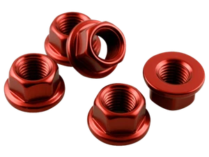 Racebolt Aluminum Sprocket Nuts M10x1.25 (Red) - Picture 1 of 5