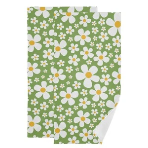 Daisy Hand Towels for Bathroom 14x28 Inch Bath Towels Kitchen Towels Decorati... - Picture 1 of 7