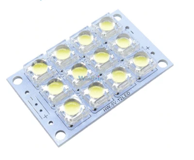 Mini pannello 12 led Piranha Ultra Luminosi 5 Volt 1 Watt 45x28mm - Immagine 1 di 4