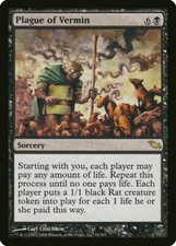 Magic the Gathering MTG 1x Plague of Vermin x1 LP/NM- Shadowmoor 9x Available