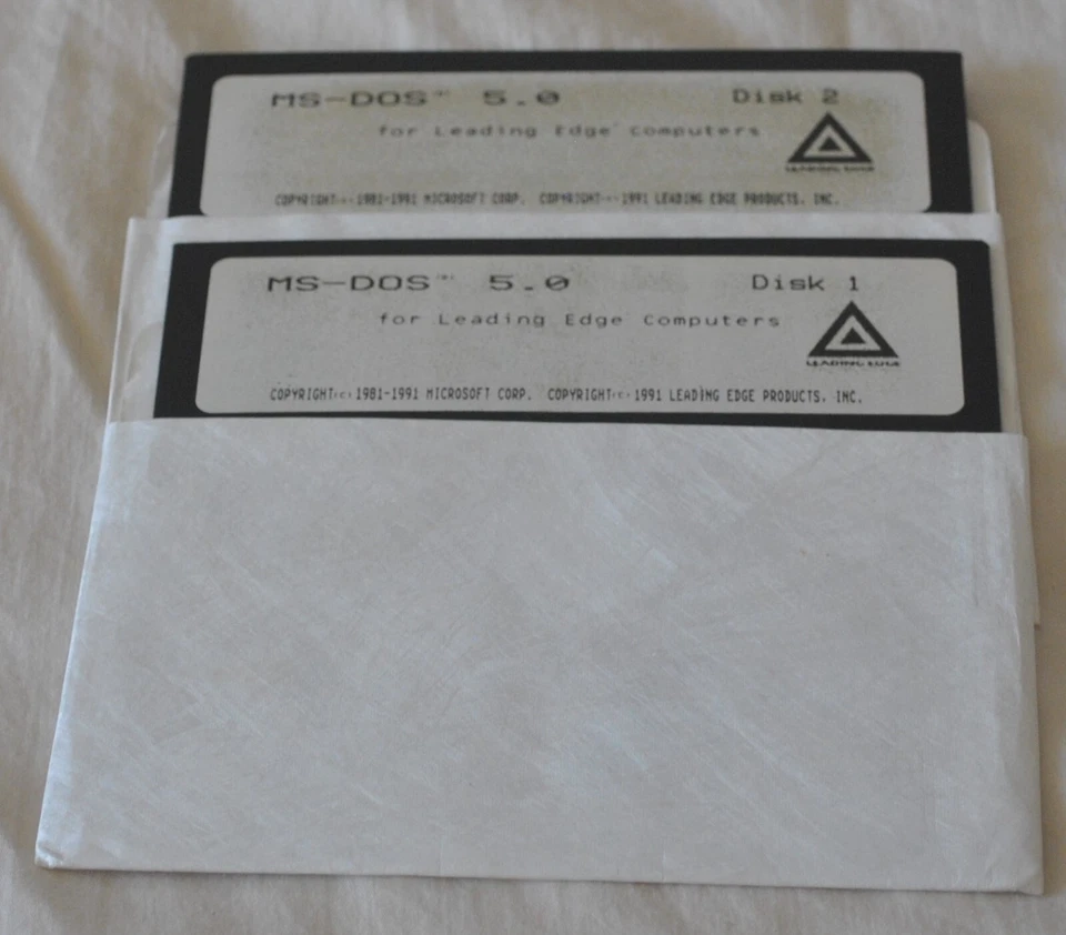 MICROSOFT MS-DOS 5  OS INSTALLATION 5.25" 2  DISK SET - Image 1 of 1