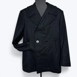 DSCP Quarterdeck US Navy Enlisted Peacoat Herren 40L Schwarz Wollmantel - Bild 1 von 16
