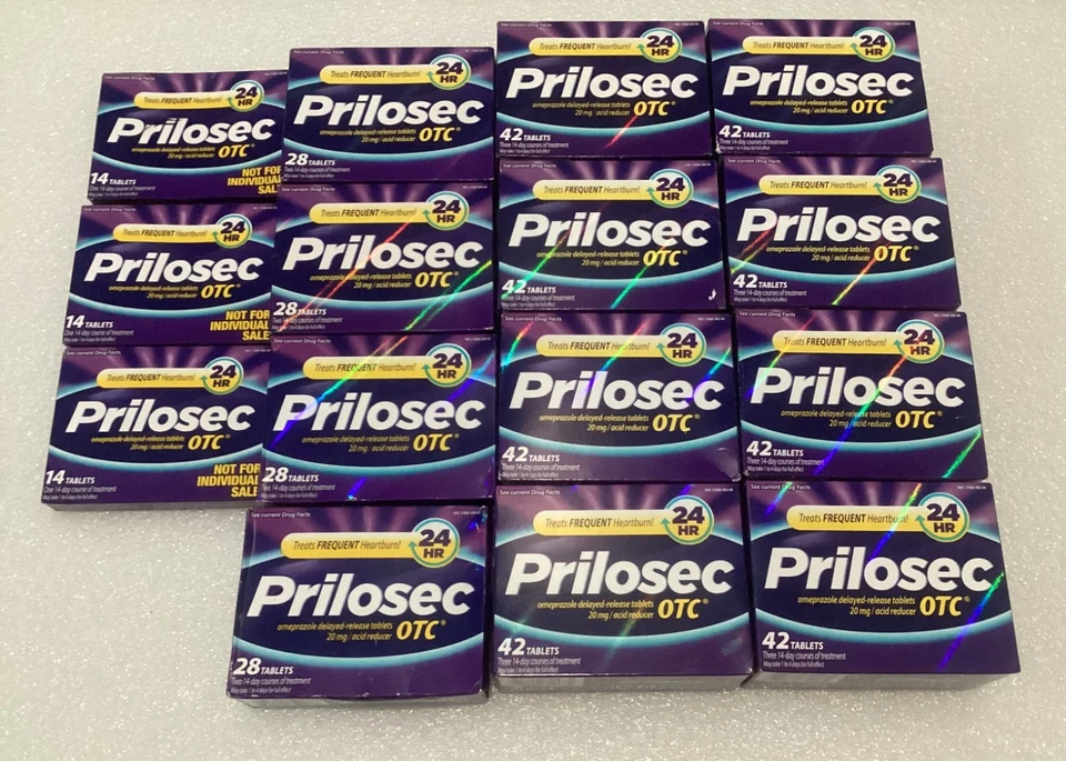 Gran Lote de Comprimidos Reductores de Ácido de Acidez Frecuentes Prilosec OTC 42ct + 28ct + 14ct Foto 1 de 1