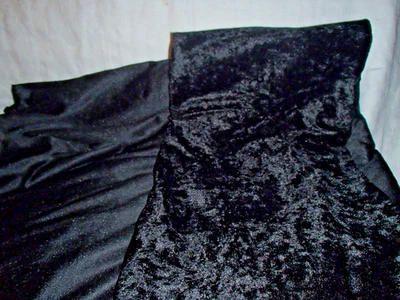 Black Velour Material Fabric 1 Large Piece 20'-6" x 4'-10" 3 Pounds 8 oz. New - Image 1 of 4