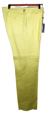 Pantalones Pantalón Polo Ralph Lauren Lino Plisado Hombres 38x34 Amarillo Precio de venta sugerido por el fabricante 398 USD Foto 1 de 4