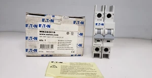 EATON WMZD2C16 CIRCUIT BREAKER, 2 POLE, 16A, 10kA, 250V, TYPE C, NIB - Picture 1 of 6