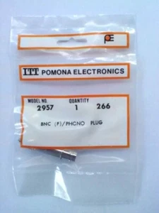 Enchufes telefónicos ITT Pomona 2957 - BNC (F) A ENCHUFE PHONO - paquete de 2 lote de lote nuevo de lote antiguo - Imagen 1 de 5