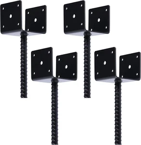 Concrete Fence Post Base 4X4 Inches 4 Pack, Fence Post Anchor Holder Pergola - Picture 1 of 12