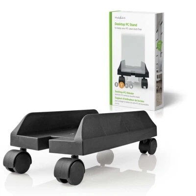 Desktop-Ständer PC Ständer mit Rollen Tower Schwarz Computer Büro - Bild 1 von 4