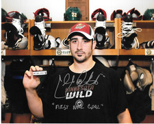 * CAL CLUTTERBUCK * signed 8x10 photo * MINNESOTA WILD * 5