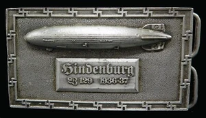 Hindenburg Blimp Bergamot Brass Works Vintage Belt Buckle - Picture 1 of 4